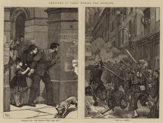 Skisser i Paris under striderna